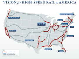 High-Speed Rail Map USA - Green Growth